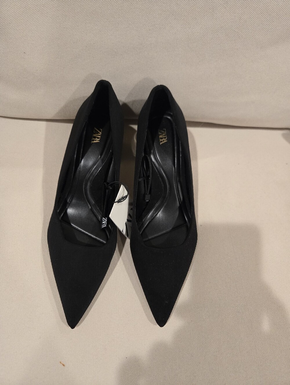 Zara Black Pointed-Toe Stiletto Pumps